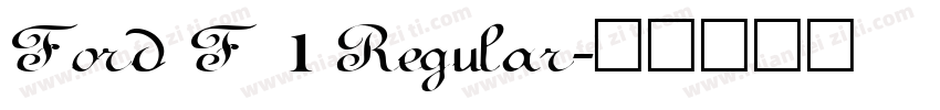 Ford F 1 Regular字体转换